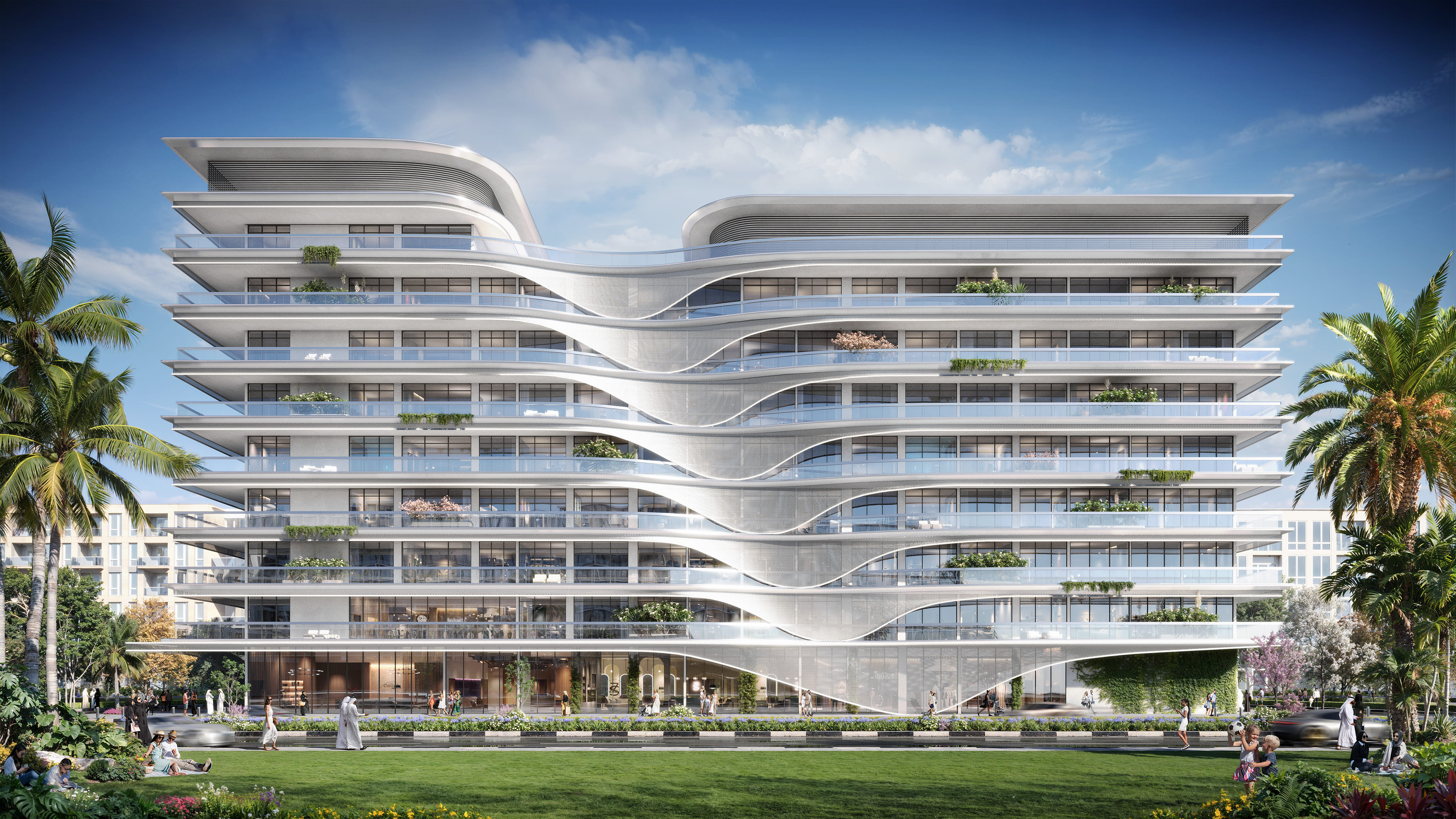 Bond Enclave exterior render showing architectural facade