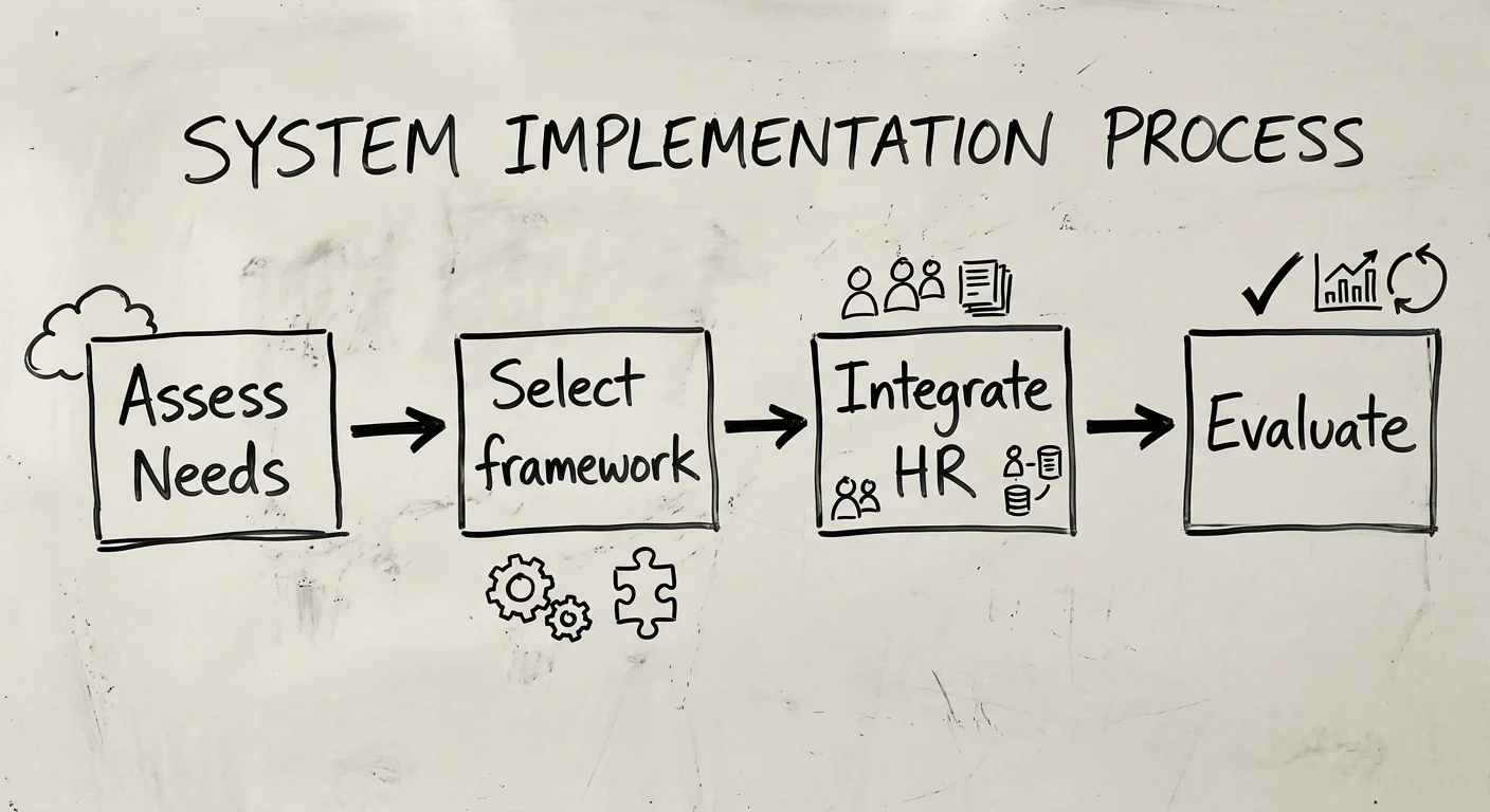 Flowchart of competency model implementation steps.
