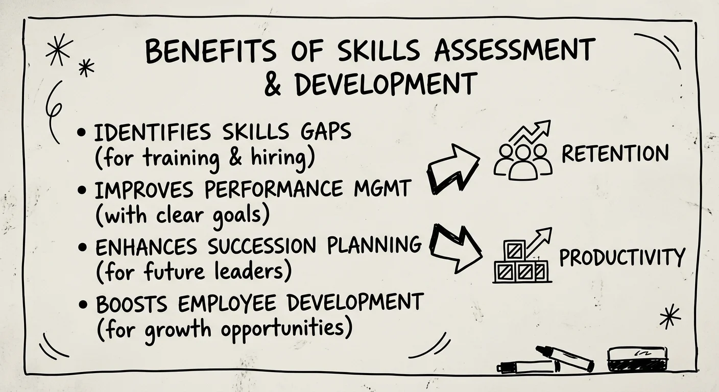 Diagram of organizational benefits.