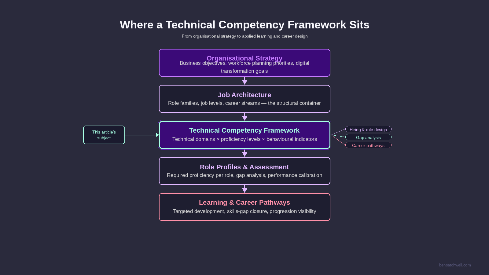 Technical competency framework positioning within workforce architecture