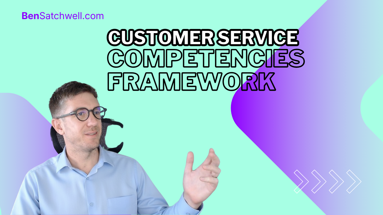 customer service competencies framework structure diagram showing proficiency levels and domains