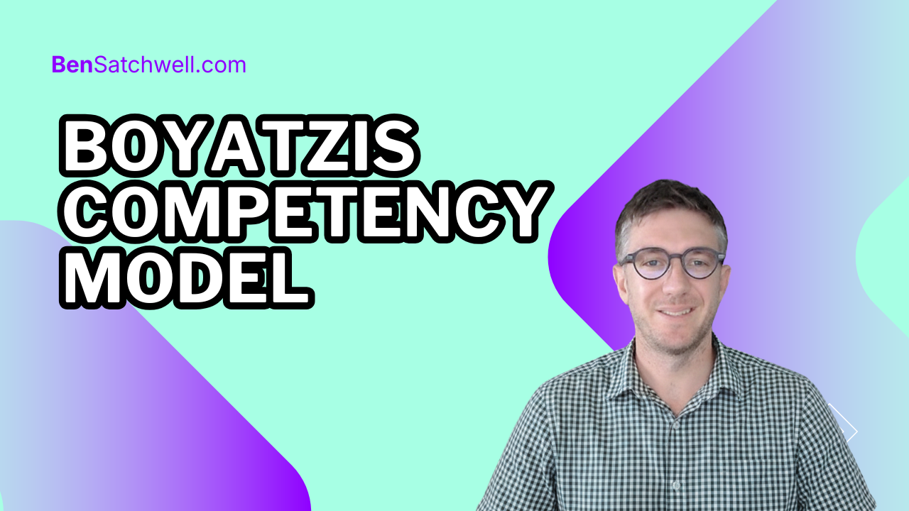 Boyatzis competency model diagram showing intellectual lineage and five cluster structure