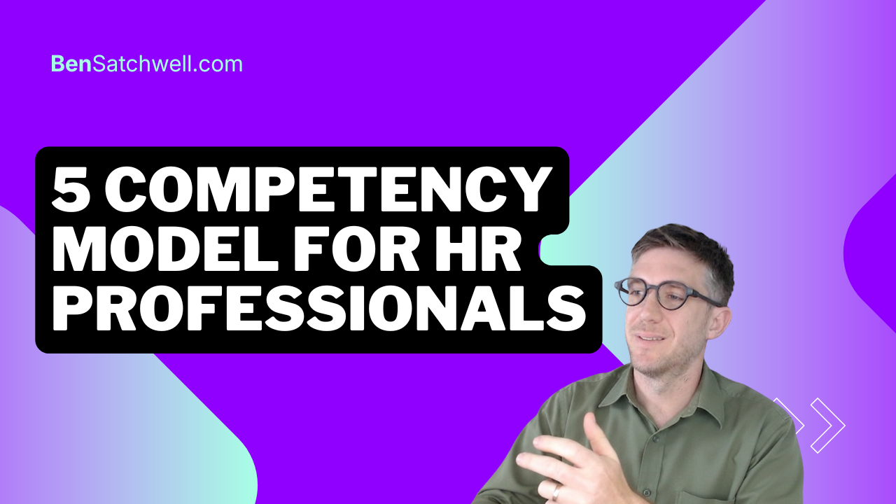5 competency model for HR professionals diagram showing five core competency domains