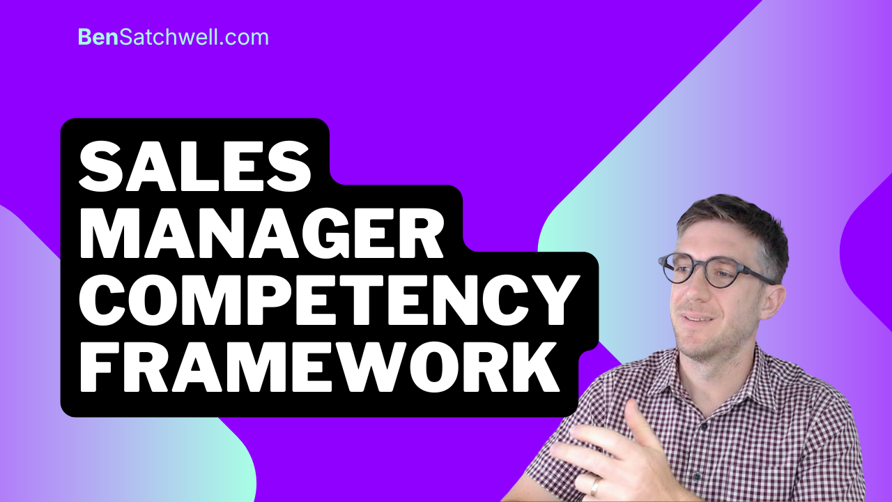 Sales manager competency framework diagram showing structure, domains and proficiency levels