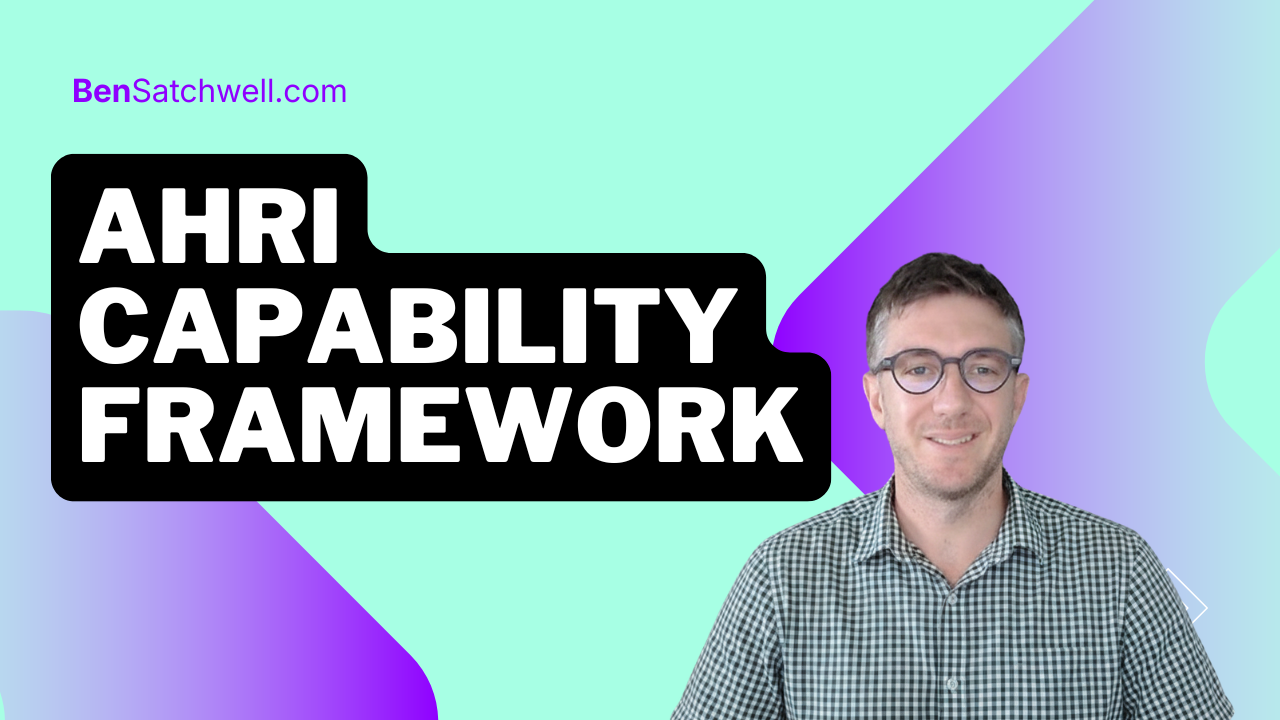 AHRI competency framework capability domains and career stages visual