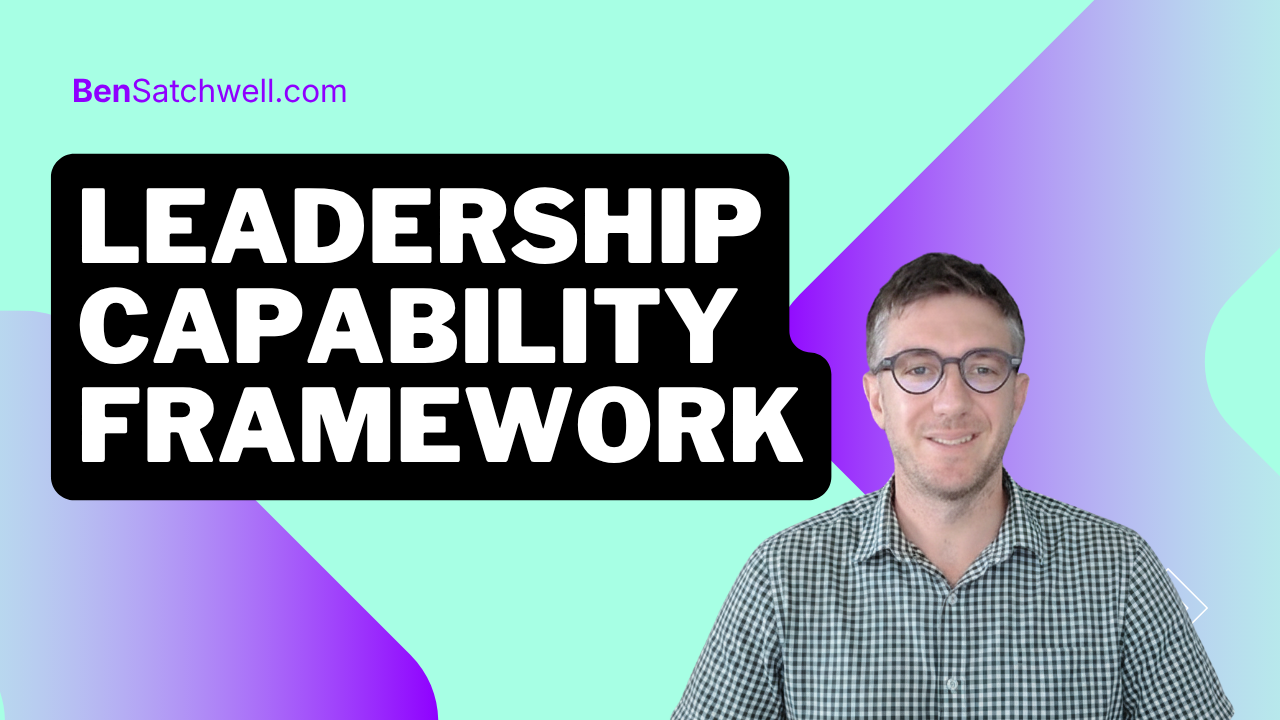 Leadership capability framework structure showing domains, levels, and behavioural indicators