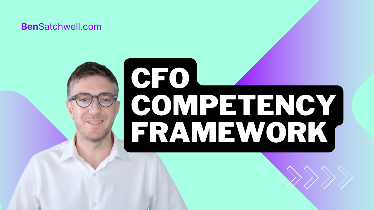 CFO competency framework diagram illustrating technical, strategic, leadership, and governance competency domains