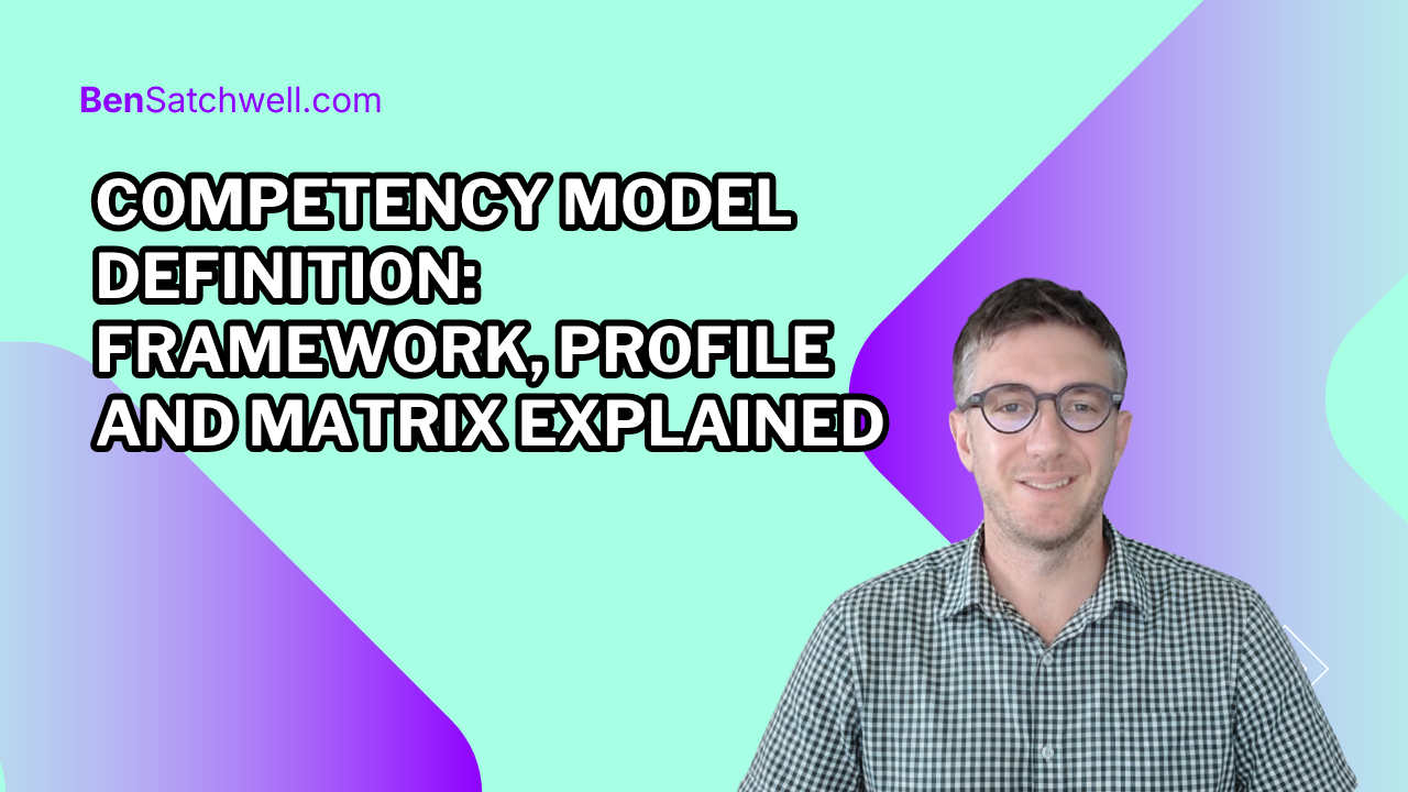 Competency model definition: how the US, UK and Australia name a competency framework, with competency profile and matrix, blog thumbnail