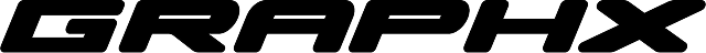 Stylized black text spelling 'GRAPHX' in a bold, modern font on a transparent background.