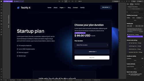 Ecommerce Page - Techfy X Webflow Template