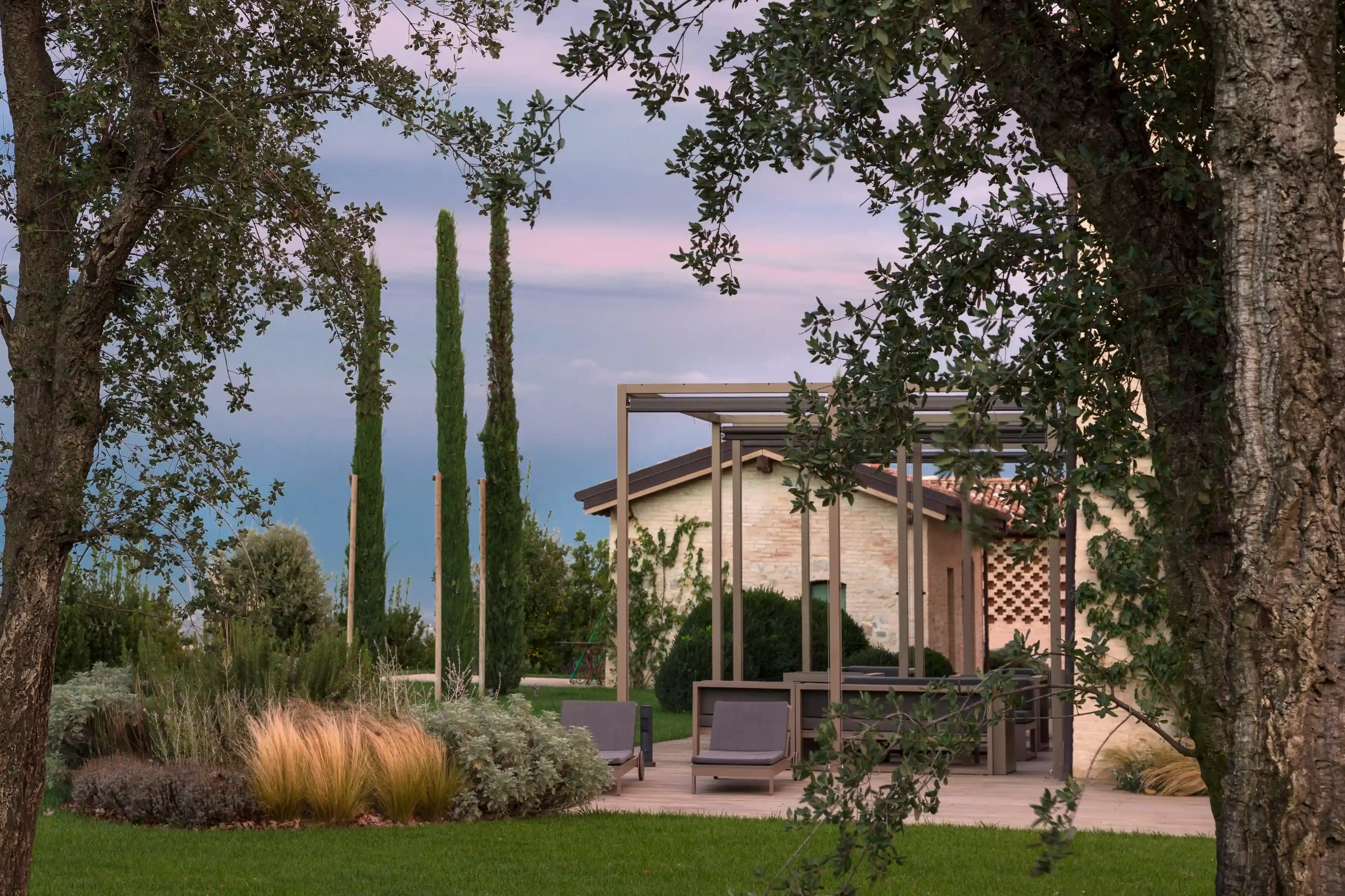 Vista su villa nell'emiliano