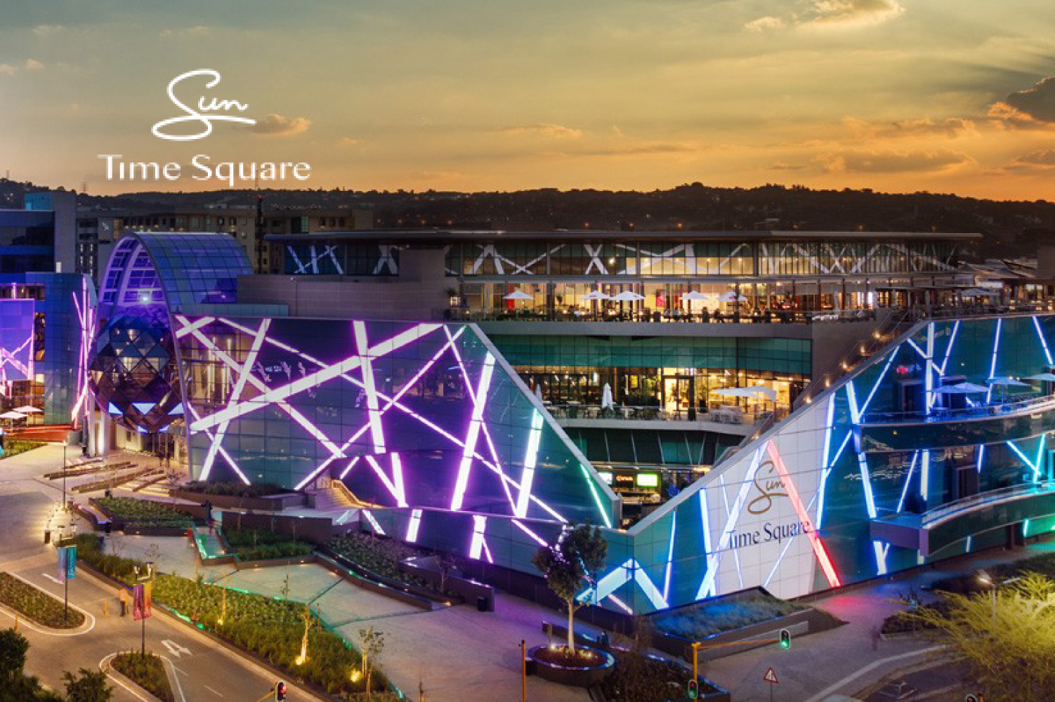 aerial image Sun Time Square in Pretoria South Africa