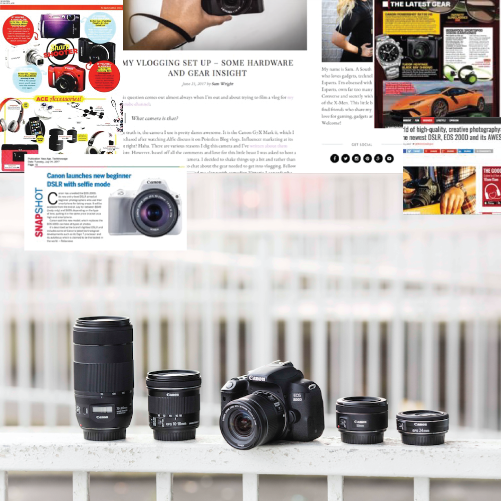 Collage showing client's press exposure