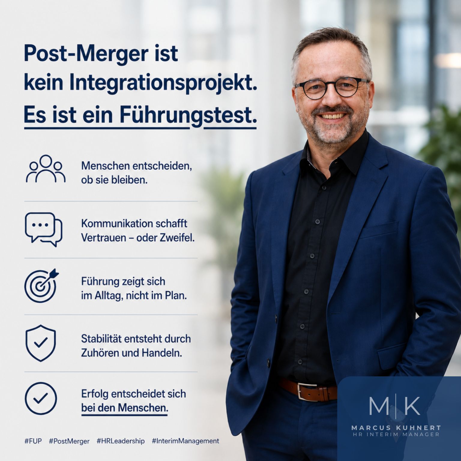 Marcus Kuhnert HR Interim Manager – Post-Merger ist kein Integrationsprojekt, es ist ein Führungstest