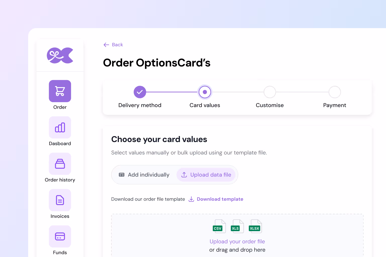 Order bulk OptionsdCard's