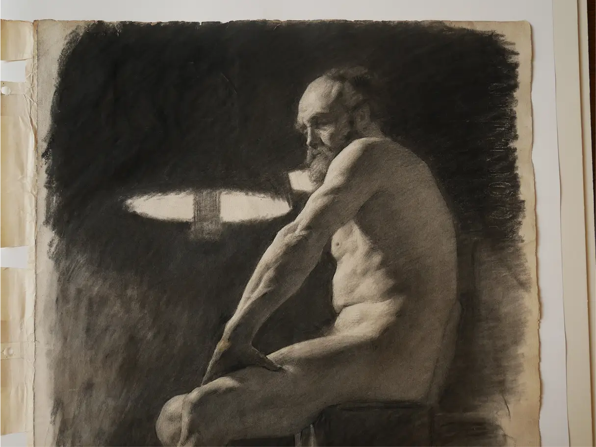 Split image of painting by bastien lepage