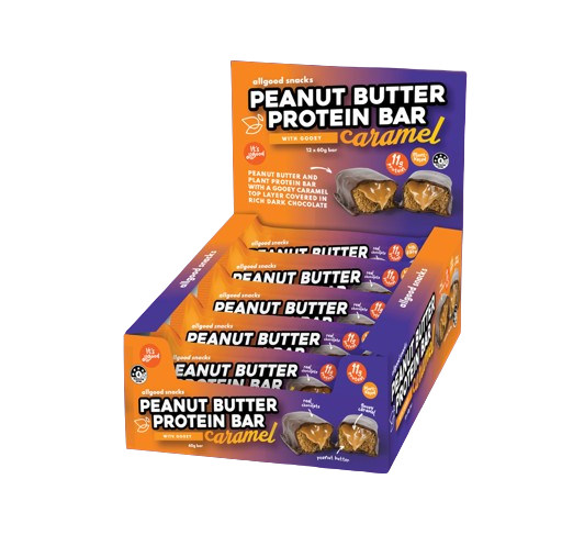 A box of 12 peanut protein bar
