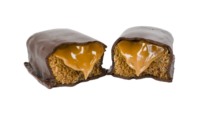 Render of peanut butter protein bar without wrapper