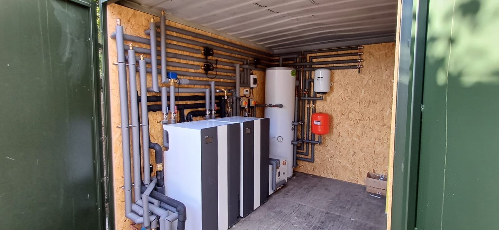 heat pump from a commercial plumbing job in Surrey
