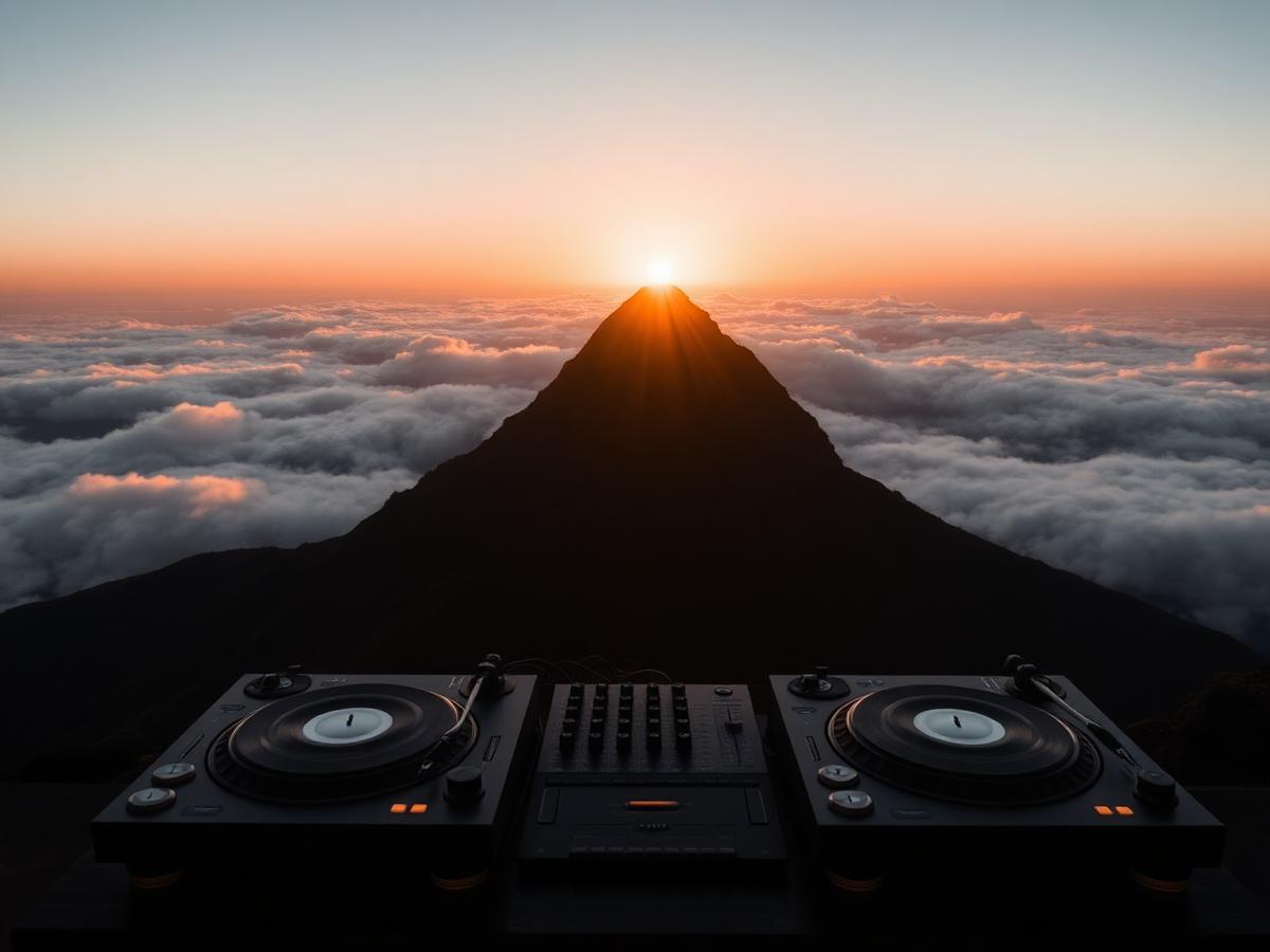 Світанки над хмарами під музичні DJ сети