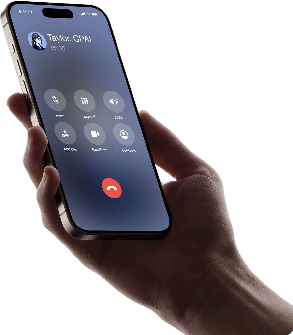 phone call from Taylor, CPAI - an AI Tax Accountant.