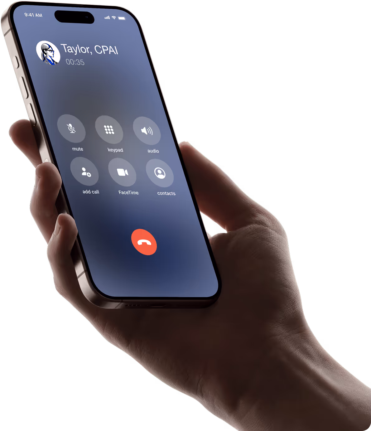 phone call from Taylor, CPAI - an AI Tax Accountant.