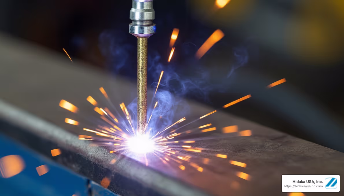 Tungsten Electrode in Action - TIG welding