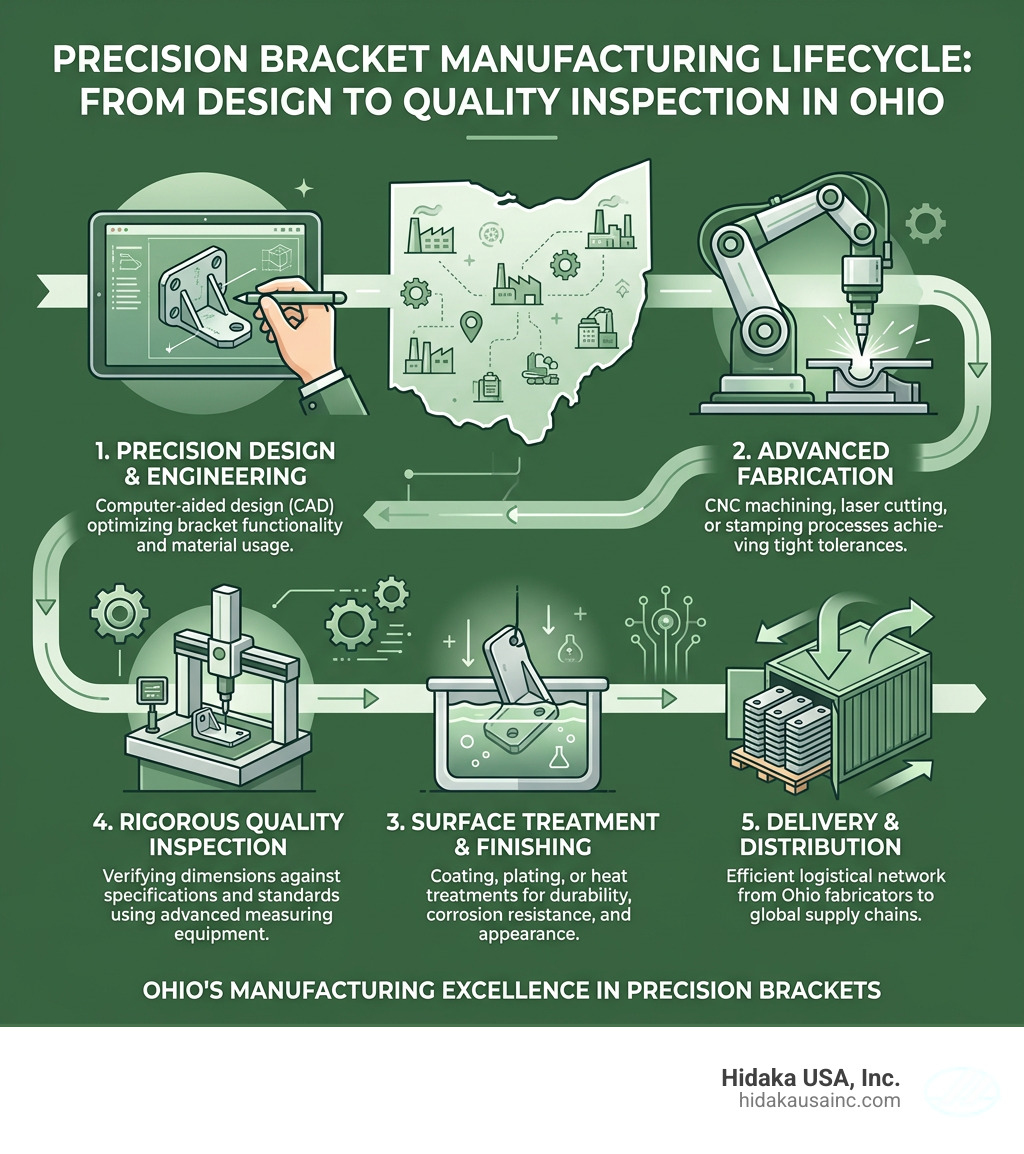 Precision bracket manufacturing lifecycle from design to quality inspection in Ohio - precision bracket manufacturing Ohio