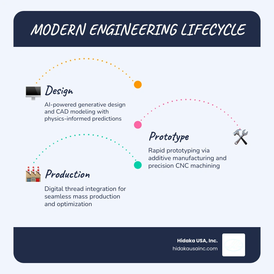 infographic explaining the modern engineering lifecycle from CAD to mass production infographic infographic explaining the modern engineering lifecycle from CAD to mass production infographic