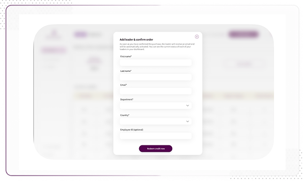 Image of Skill Up leader tool when adding a leader