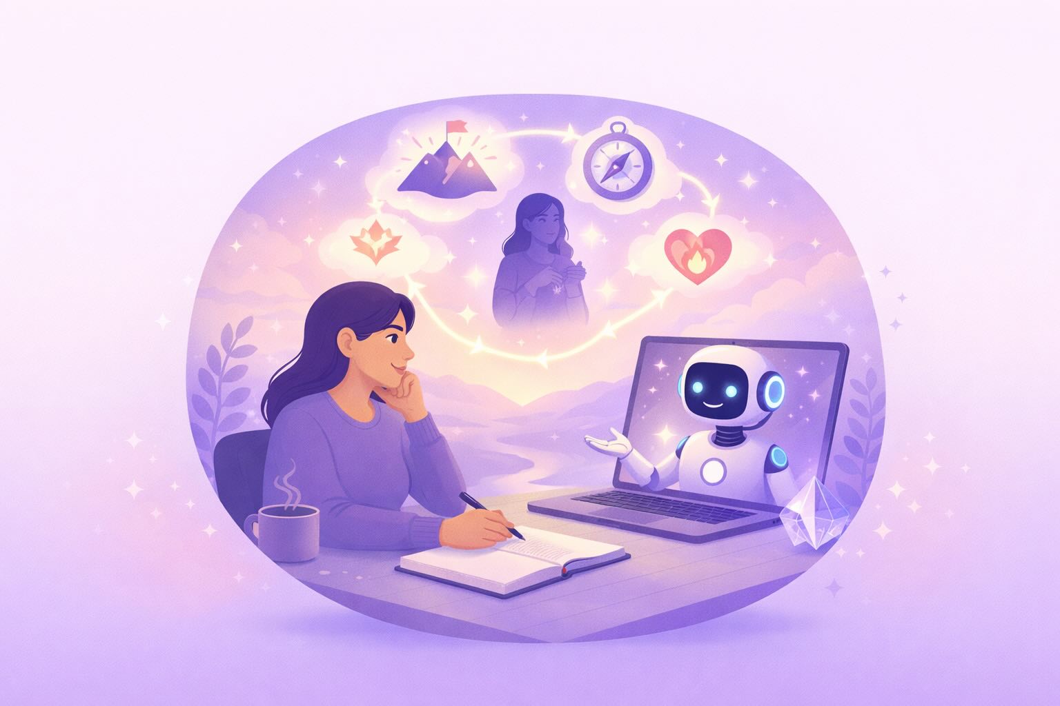 Team leader thoughtfully evaluating personal leadership strengths and growth areas, reflecting Skill Up Leader AI leadership coaching program.