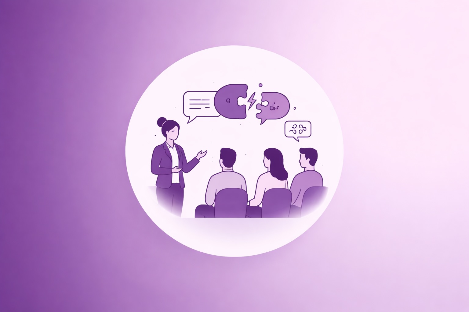 Manager facilitating team conflict resolution discussions, supported by Skill Up Leader AI simulation training and workplace communication development.