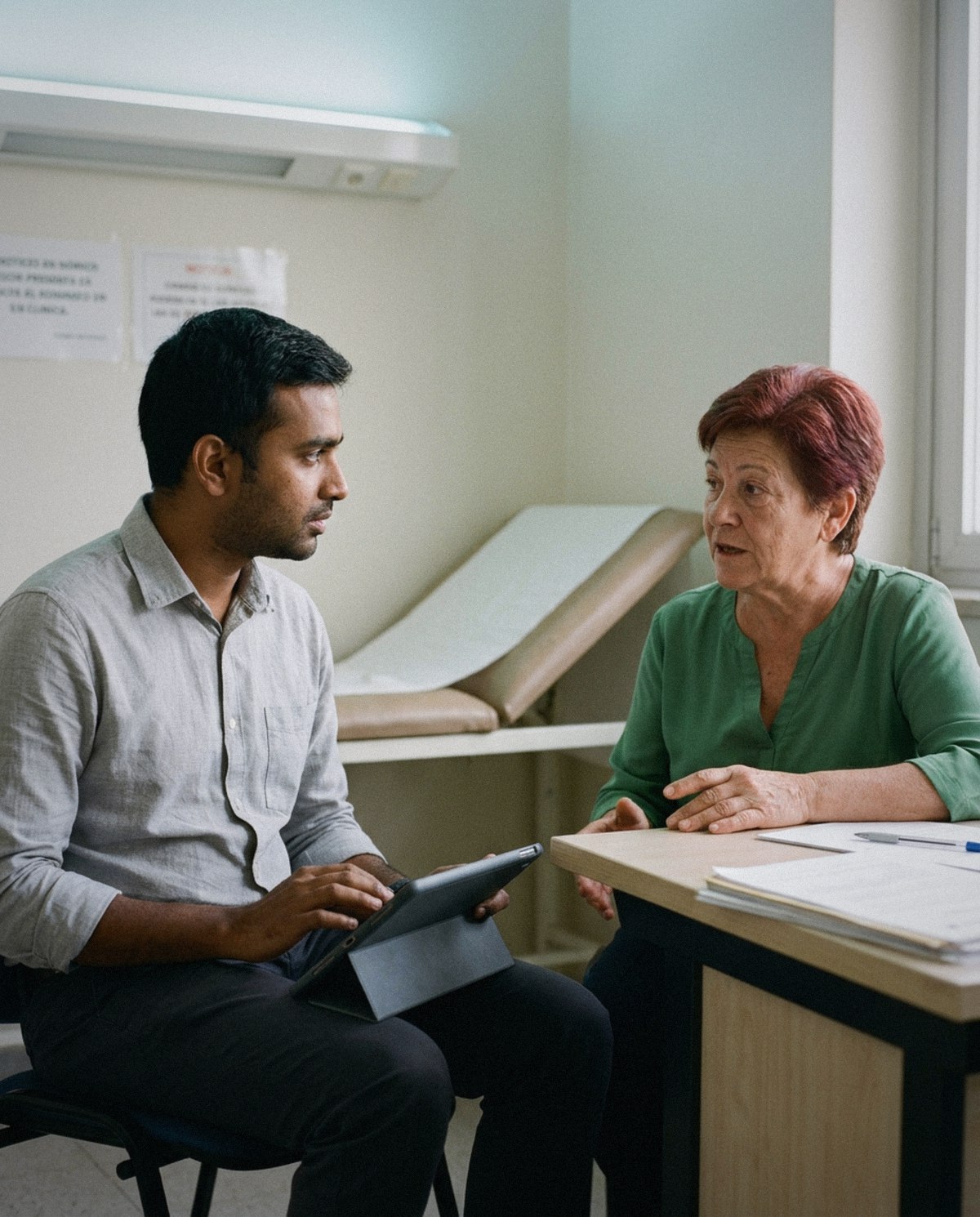A rating interview at a study site