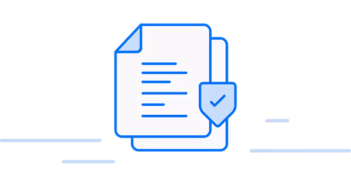 Εικονίδιο εγγράφων με ασπίδα