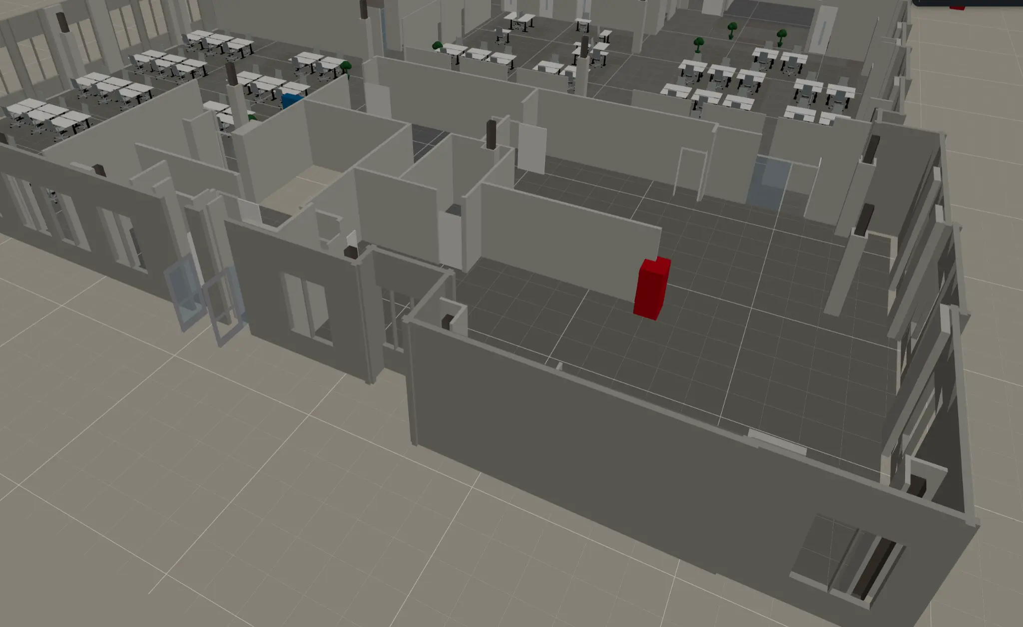 Early 3D grey box model with geometry extraction marker