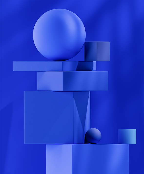 A blue balance