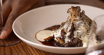Chocolate dessert with cream and festive garnish, captured at Neighbourhood — a refined christmas restaurant kildare experience in County Kildare.