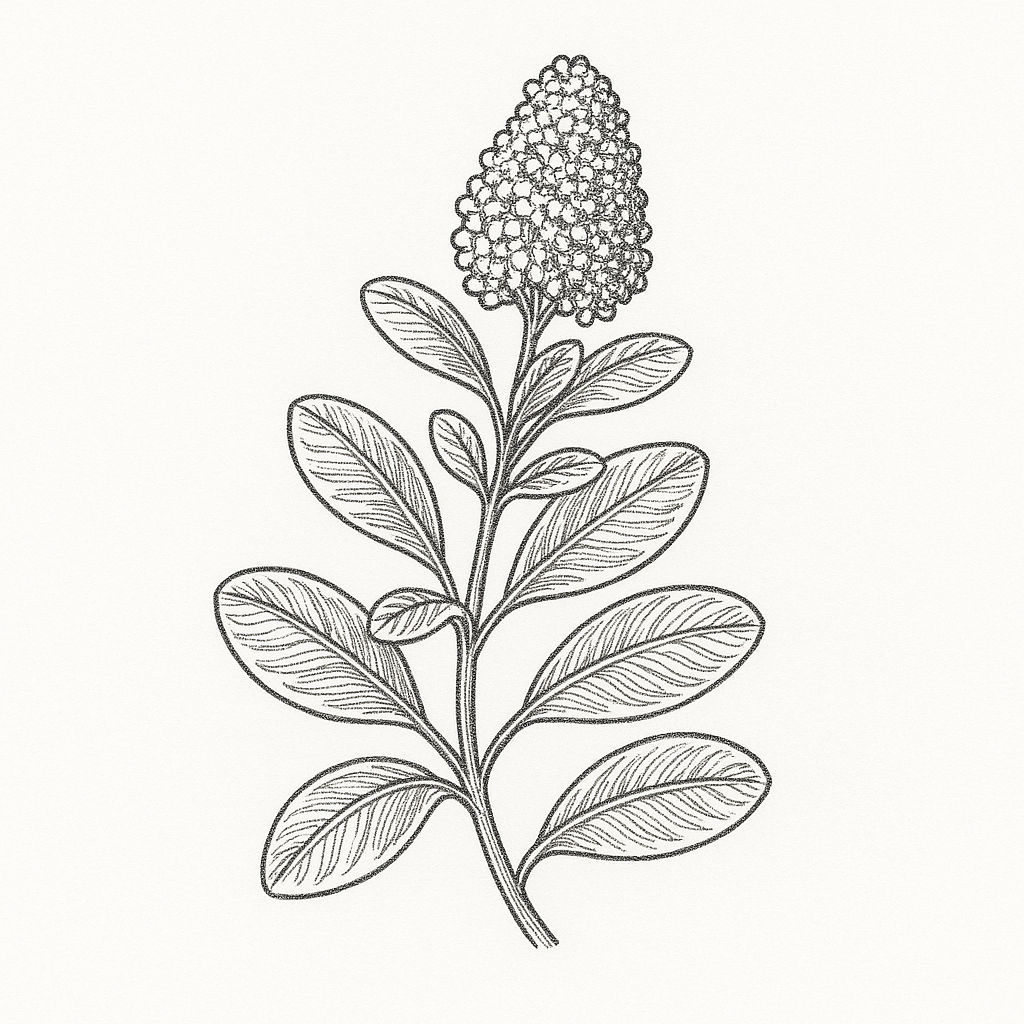 Illustrazione di un Ceanothus thyrsiflorus var. repens