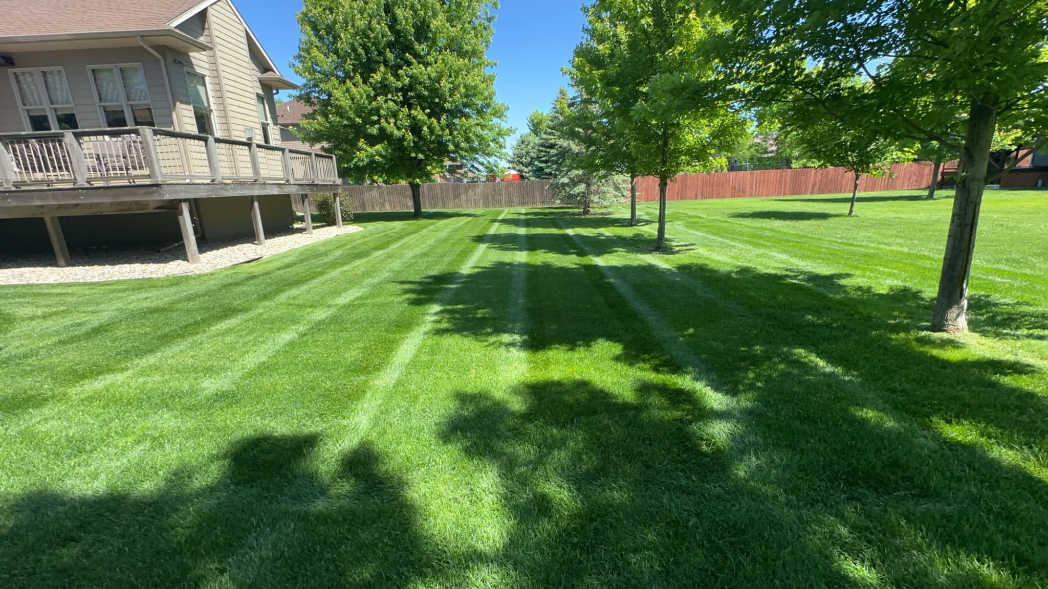 Photo of a bright green residential lawn procured by Property Care Pros