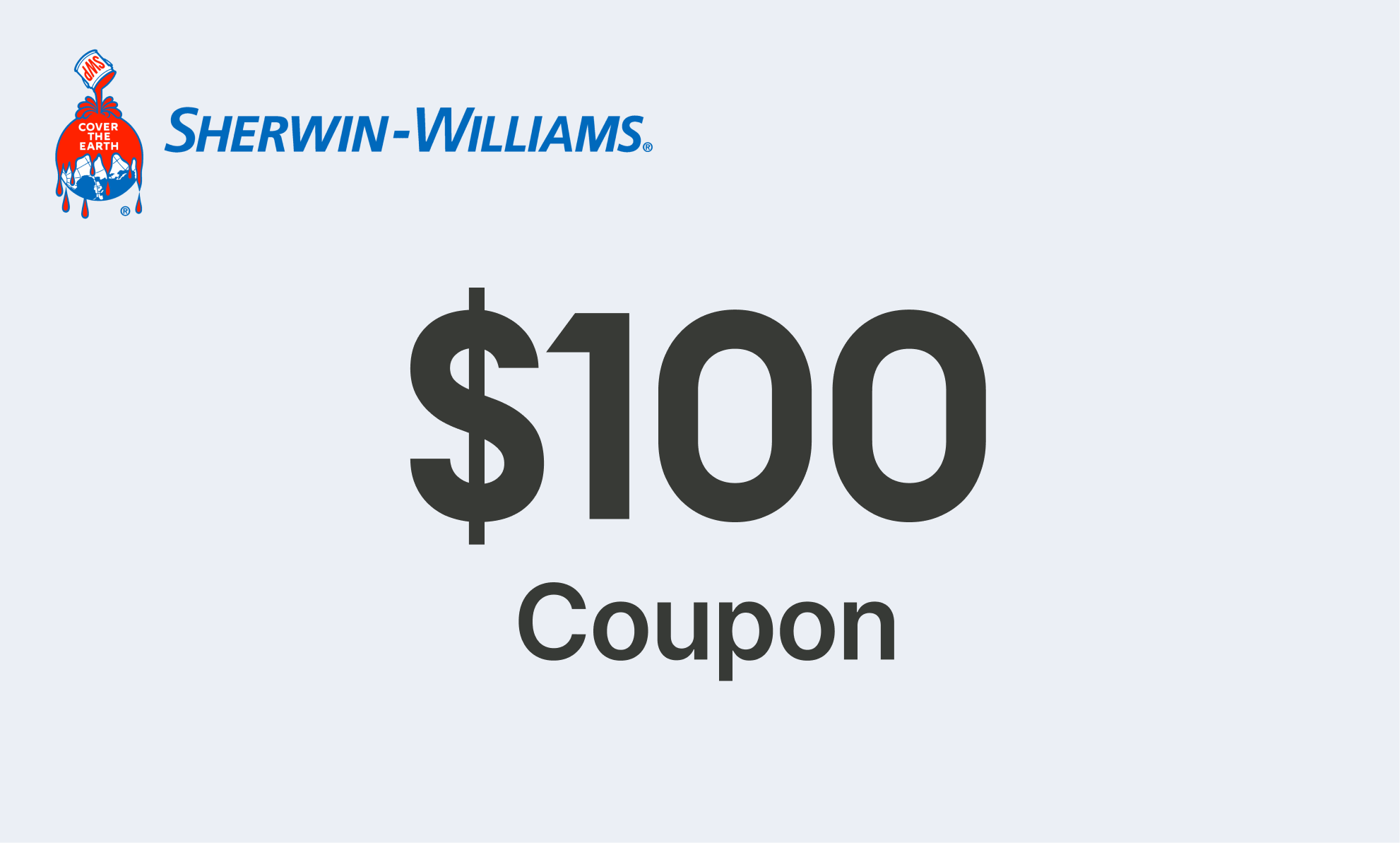 Sherwin-Williams $100 coupon offer