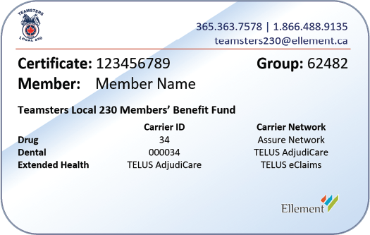  Image showing benefit card.