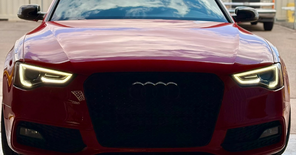 Red Audi Vehicle that has been Ceramic Coated