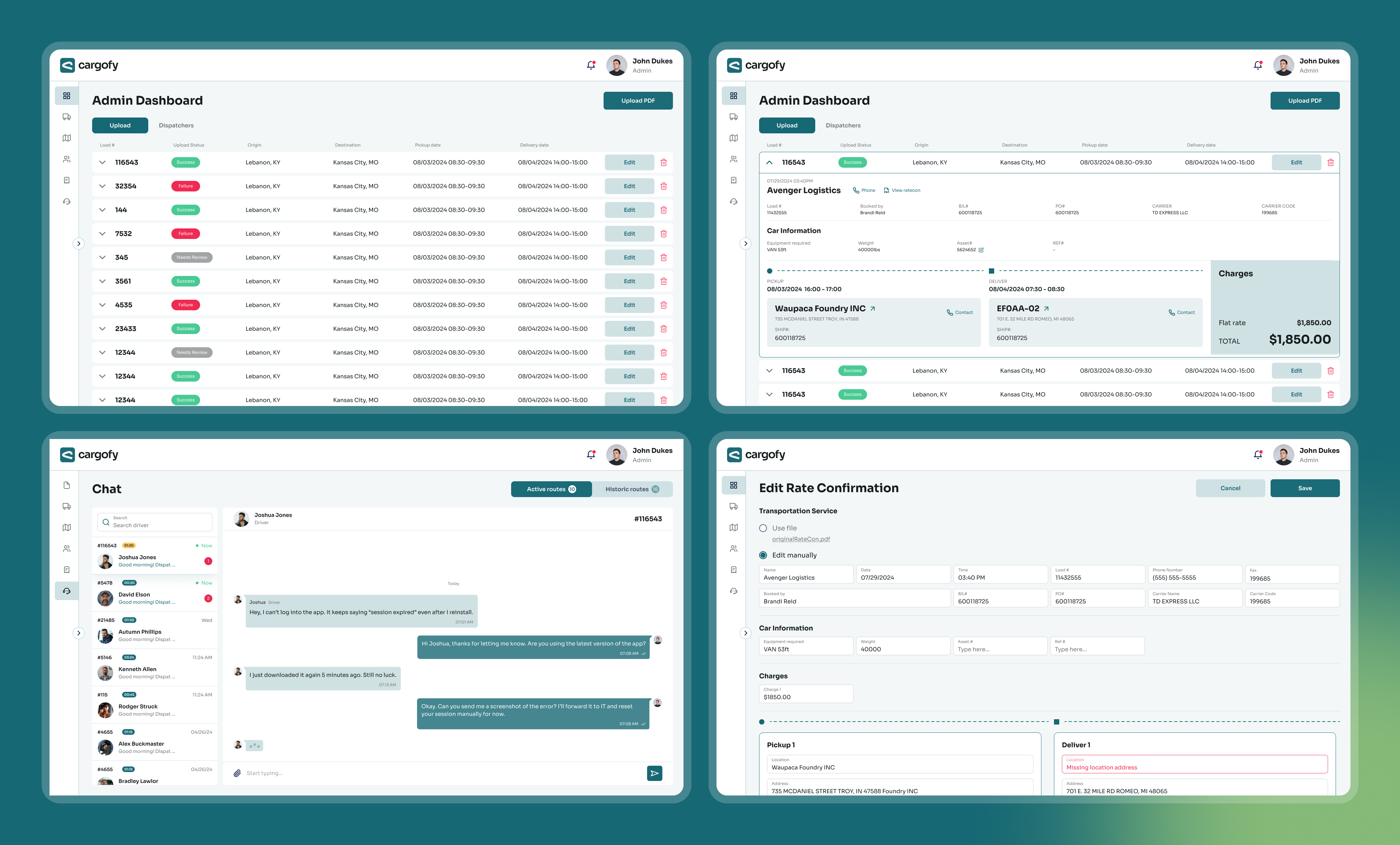 Transforming a rough logistics concept into a seamless digital platform.
