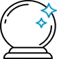 A crystal ball icon