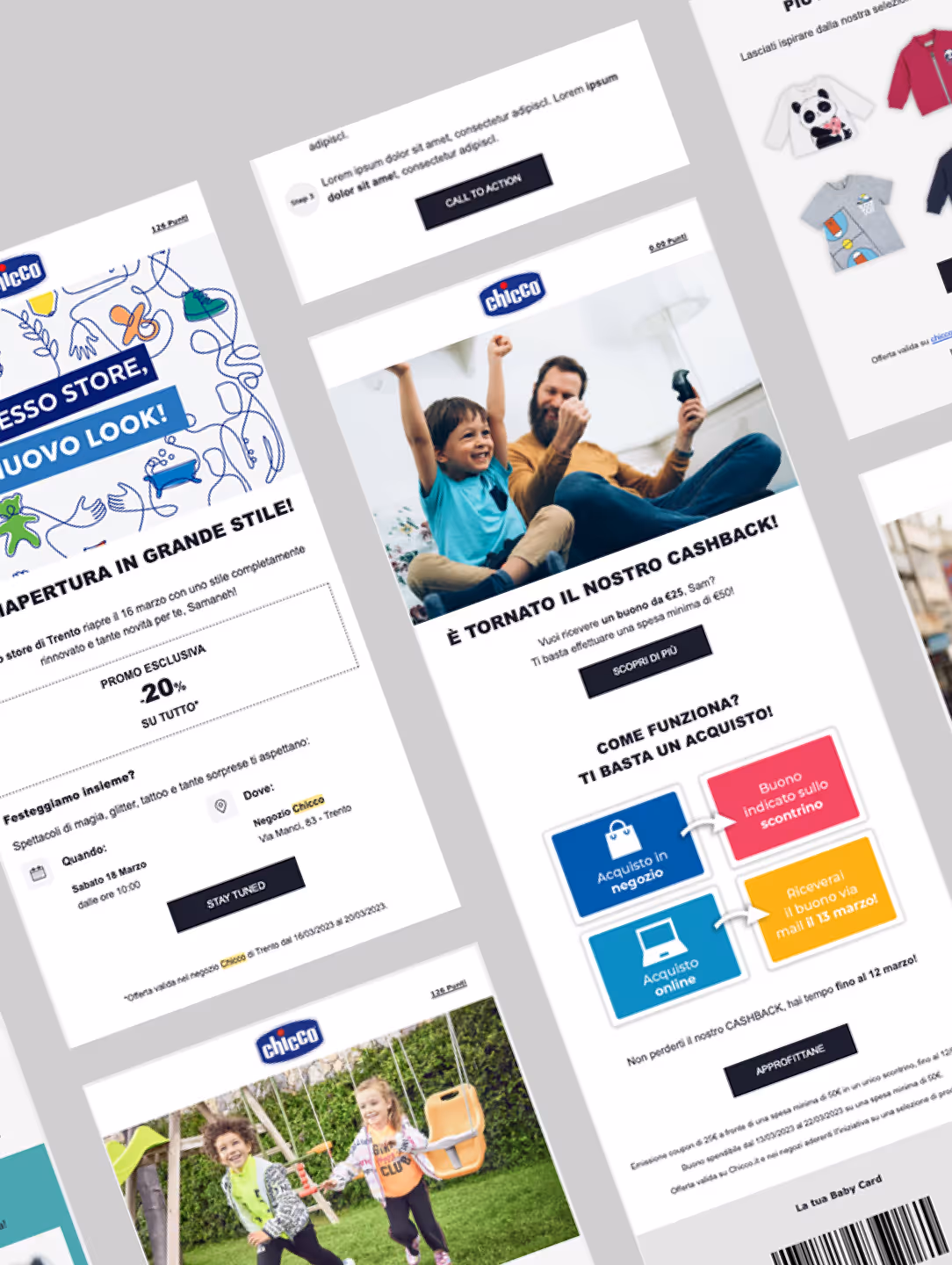 Mockup mobile del sito Goovi con evidenza su passaggi chiave dell’eCommerce