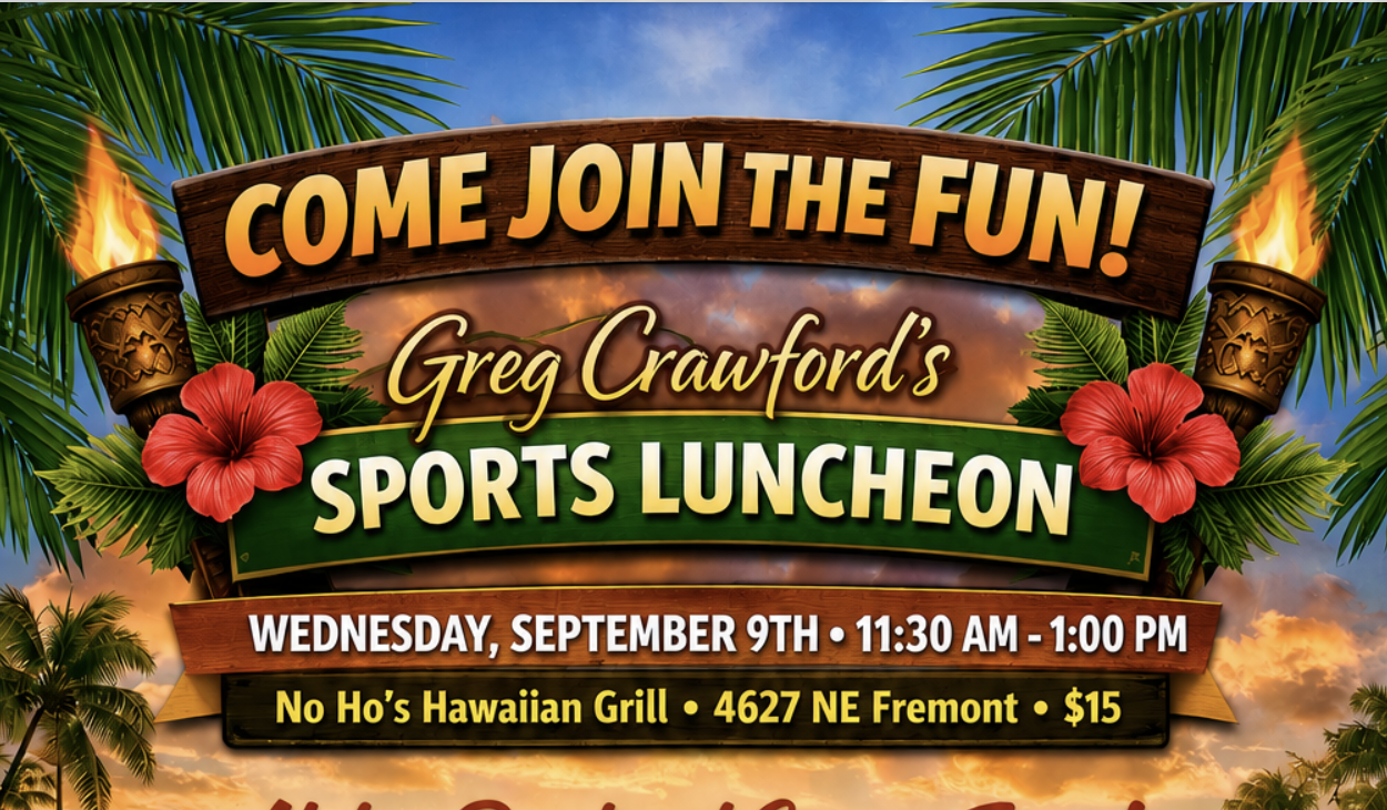 Join us at Our Next Sports Luncheon Wednesday, Sept. 9, 2026