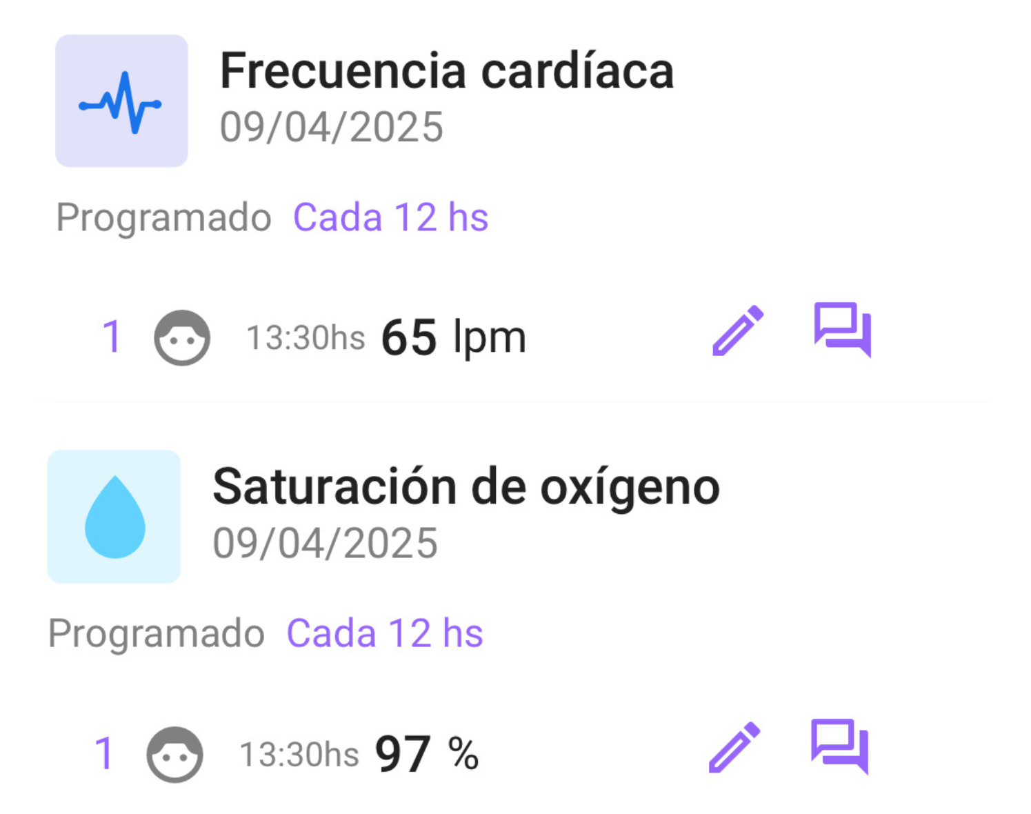 Pantalla de signos vitales reki