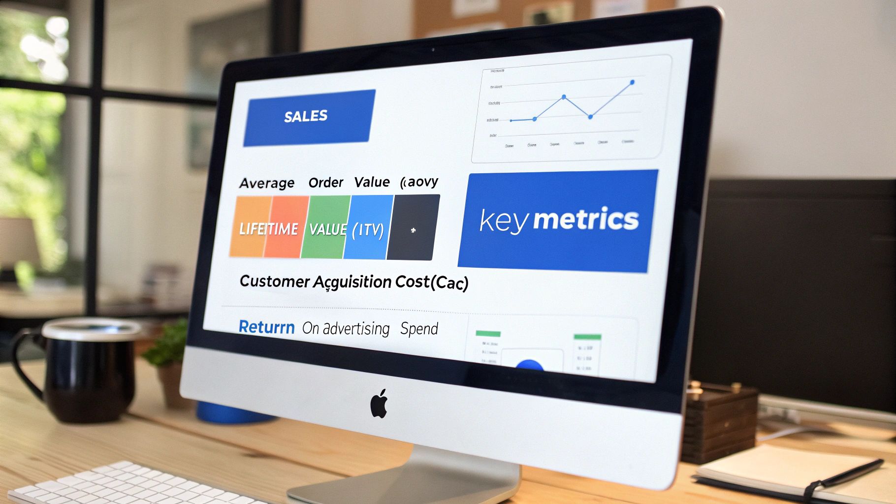 Focused Shopify analytics dashboard showing key metrics