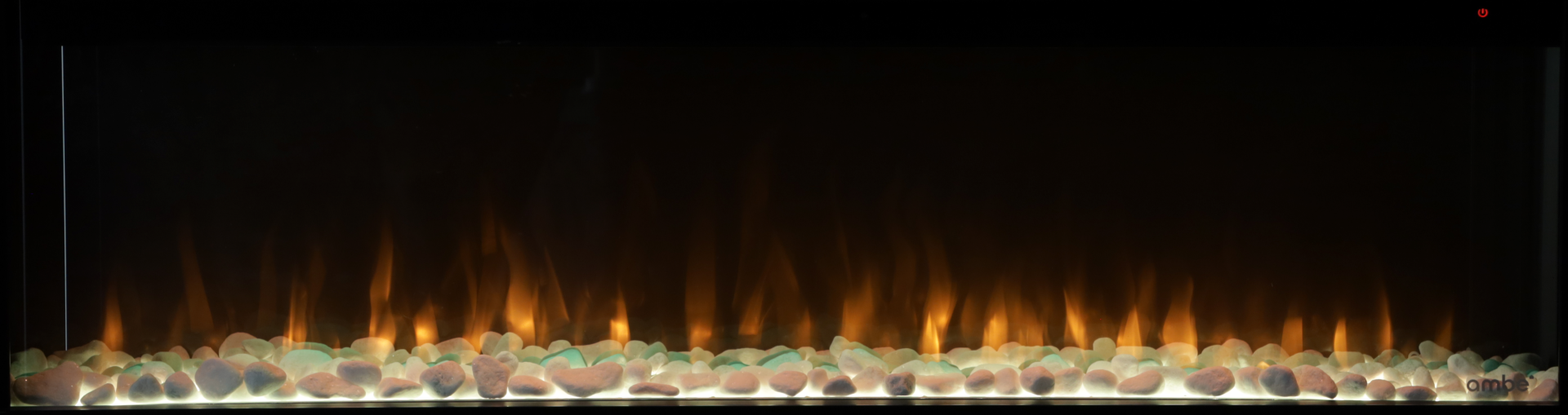 Ambe White Coals Linear electric fireplace fuel bed