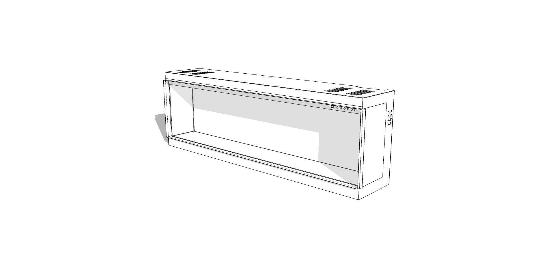 Ambe Multi65 Electric fireplace White Sketch